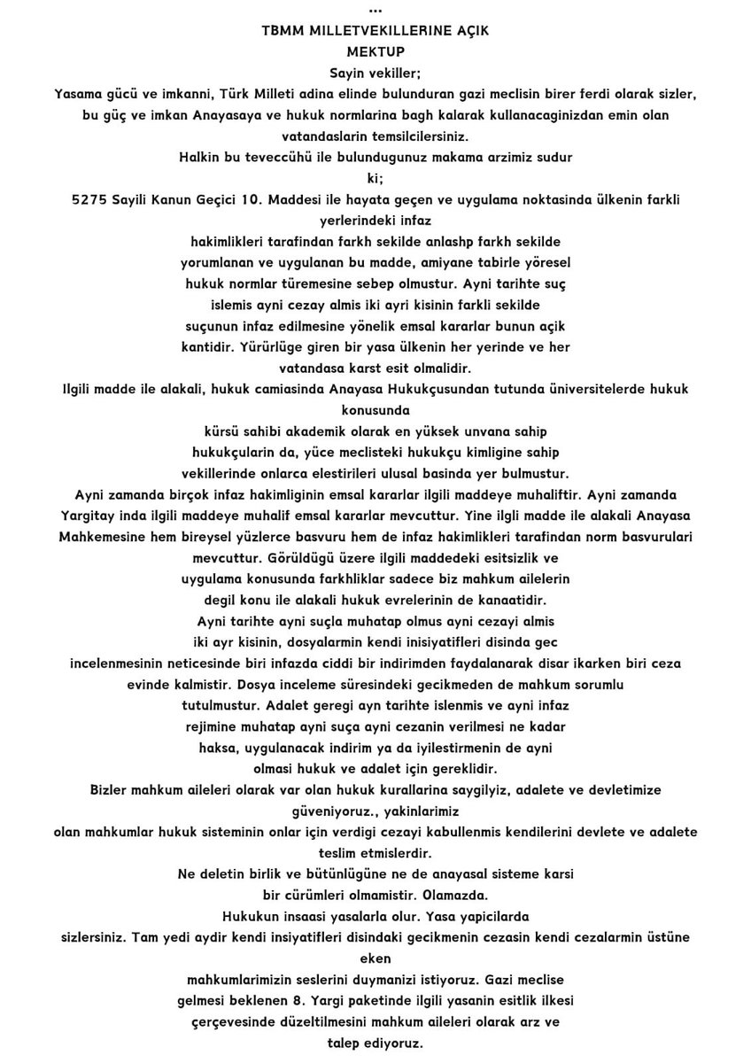 UzlaşmaYargı Paketine
➡️Uzlaşma yeni beyaz bir sayfanın adı, toplumsal barışın anahtarı, helalleşmenin tek yoludur.
➡️TCK 245, 142, 158 Milyonlarca vatandaş toplumsal barış için uzlaşma kapsamının genişlemesini bekliyor.
<a href="/yilmaztunc/">Yılmaz TUNÇ</a> 
<a href="/YildizFeti/">Feti Yıldız</a> 
<a href="/_cevdetyilmaz/">Cevdet Yılmaz</a>
<a href="/adalet_bakanlik/">T.C. Adalet Bakanlığı</a>