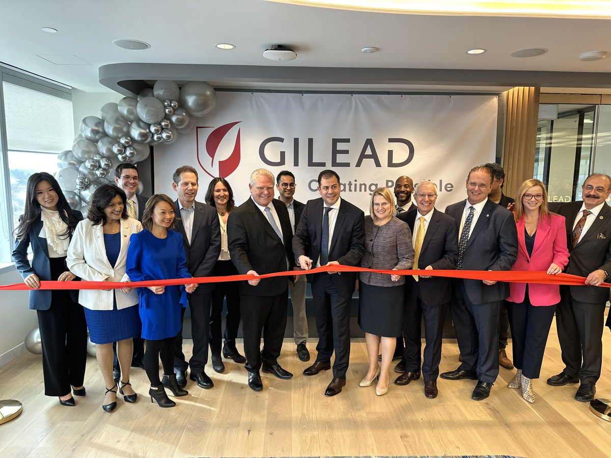 With Premier <a href="/fordnation/">Doug Ford</a> to announce <a href="/GileadSciences/">Gilead Sciences</a>’ expansion in #Mississauga!
 
Proud to recognize their growing footprint and continued contributions to excellence in Ontario's #lifesciences sector! 🧬

<a href="/SylviaJonesMPP/">Sylvia Jones</a> 
<a href="/ninatangri/">Nina Tangri</a>