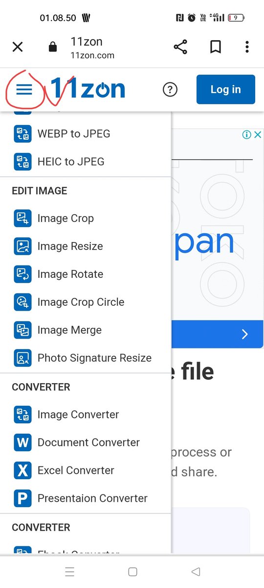 injeolmiv's tweet image. 1. kalian cari di google " 11zon.com " 
2. tap strip 3 kiri atas ( yang aku lingkarin )
3. scroll ke bawah sampai nemu " image resize "