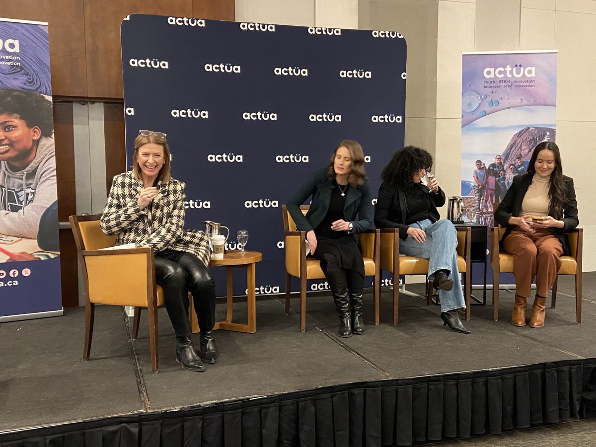 ZeliaMCT's tweet image. Jennifer @ActuaCanada moderating this afternoon panel discussion: The Future of Work &amp;amp; preparing youth to navigate the changes
Caitlin MacPhail (SuperNOVA), Lucie Jeffers (SuperNOVA) &amp;amp; Rachel Vanasse (Evolugen)
#ActuaNC2024 #CanCode @ISED_CA @ActuaCanada #STEMeducation 
1/