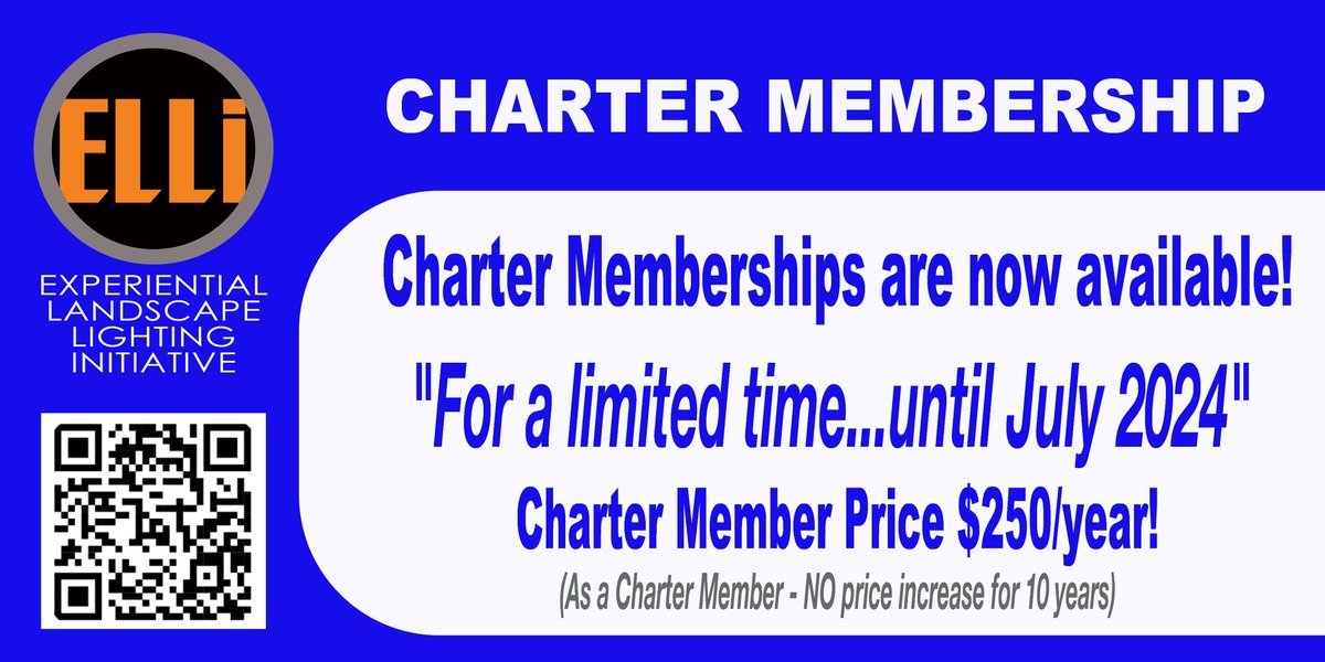ELLIlighting's tweet photo. Become a Charter Member. Special Charter pricing https://t.co/3TjuAgP6gs
