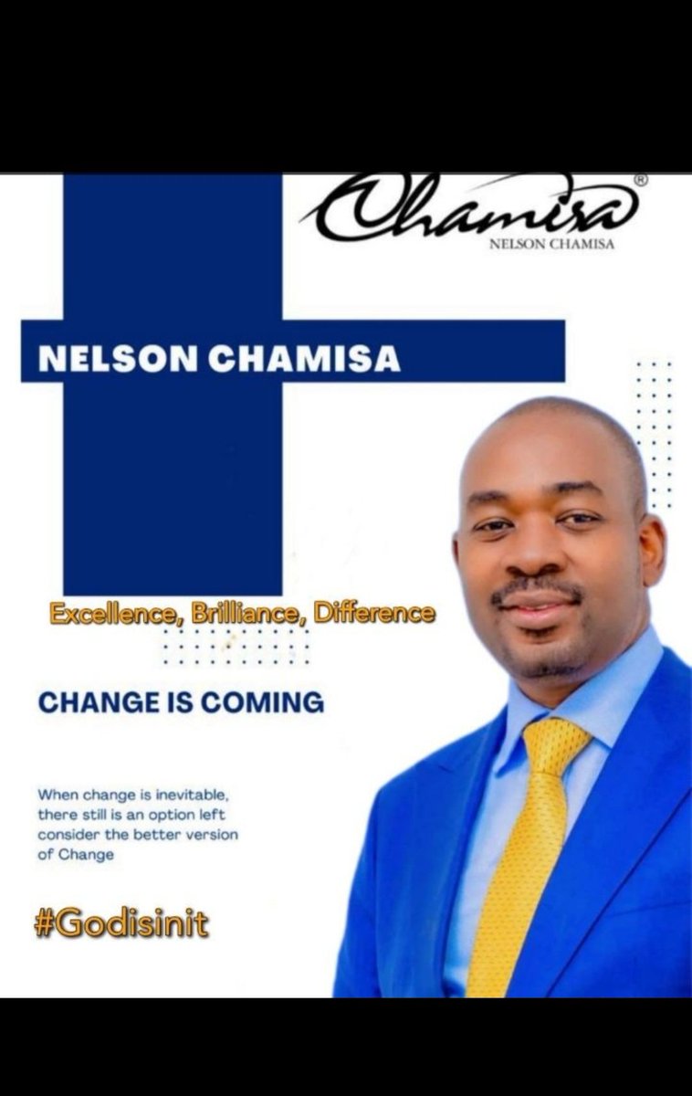 Behold the future is blue
@nelsonchamisa is our president 
#thefutureisblue