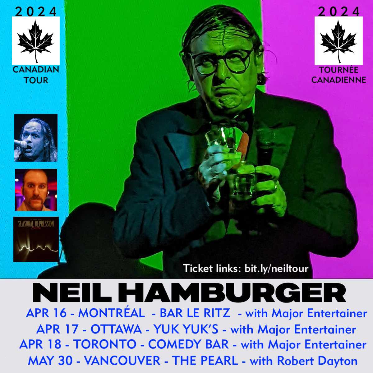 Grand Return To CANADA - first shows there in over 5 years - MONTRÈAL - OTTAWA - TORONTO - VANCOUVER - April and May - Ticketing links at bit.ly/neiltour #Do #Not #Miss with <a href="/MajorEntertainr/">🎀Major Entertainer 🎀</a> <a href="/TheRobertDayton/">Robert Dayton</a>