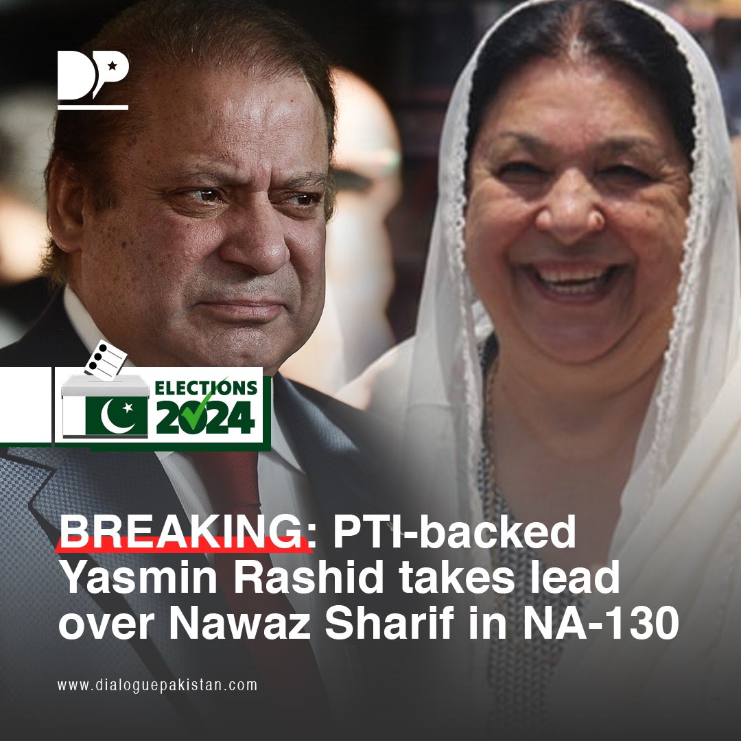 afsa2aisha's tweet photo. Yasmin Rashid is leading over Nawaz Sharif 
#GeneralElectionN0W https://t.co/w3JrHRegz9