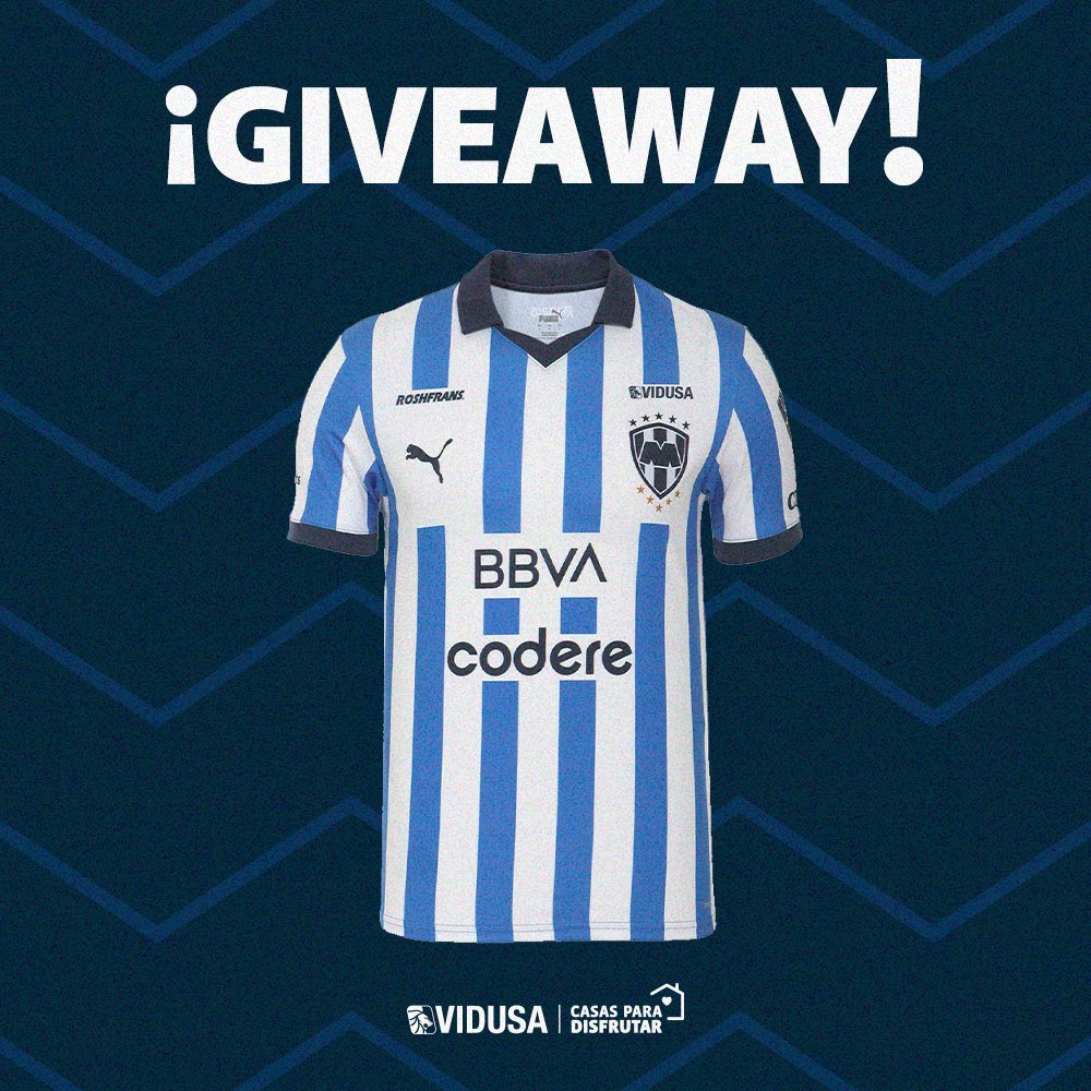 vidusacasas's tweet photo. Participa y gana el jersey de @Rayados 👕🤩

📲 Sigue nuestra cuenta @vidusacasas 
❤️ Dale like a este post
🔁 RT
👥 Etiqueta a un amigo 
*El etiquetado también nos deberá seguir 

El ganador se dará a conocer el 16 de febrero

*Aplica restricciones https://t.co/x2qfV7Inul