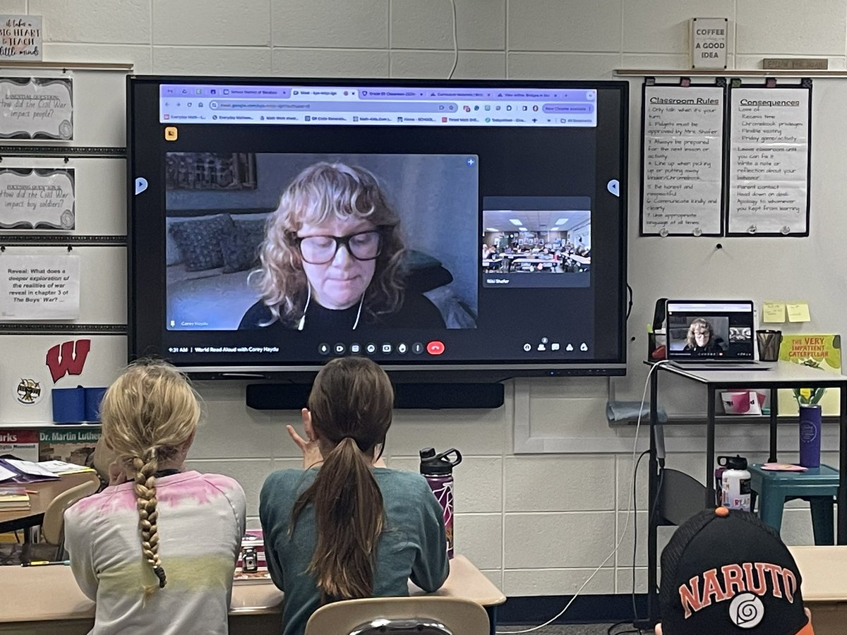 WRAD highlight: Visit from @CoreyAnnHaydu 🤗 My students are now begging for all of her books!! Thank you for giving your time, knowledge, and energy to my class!