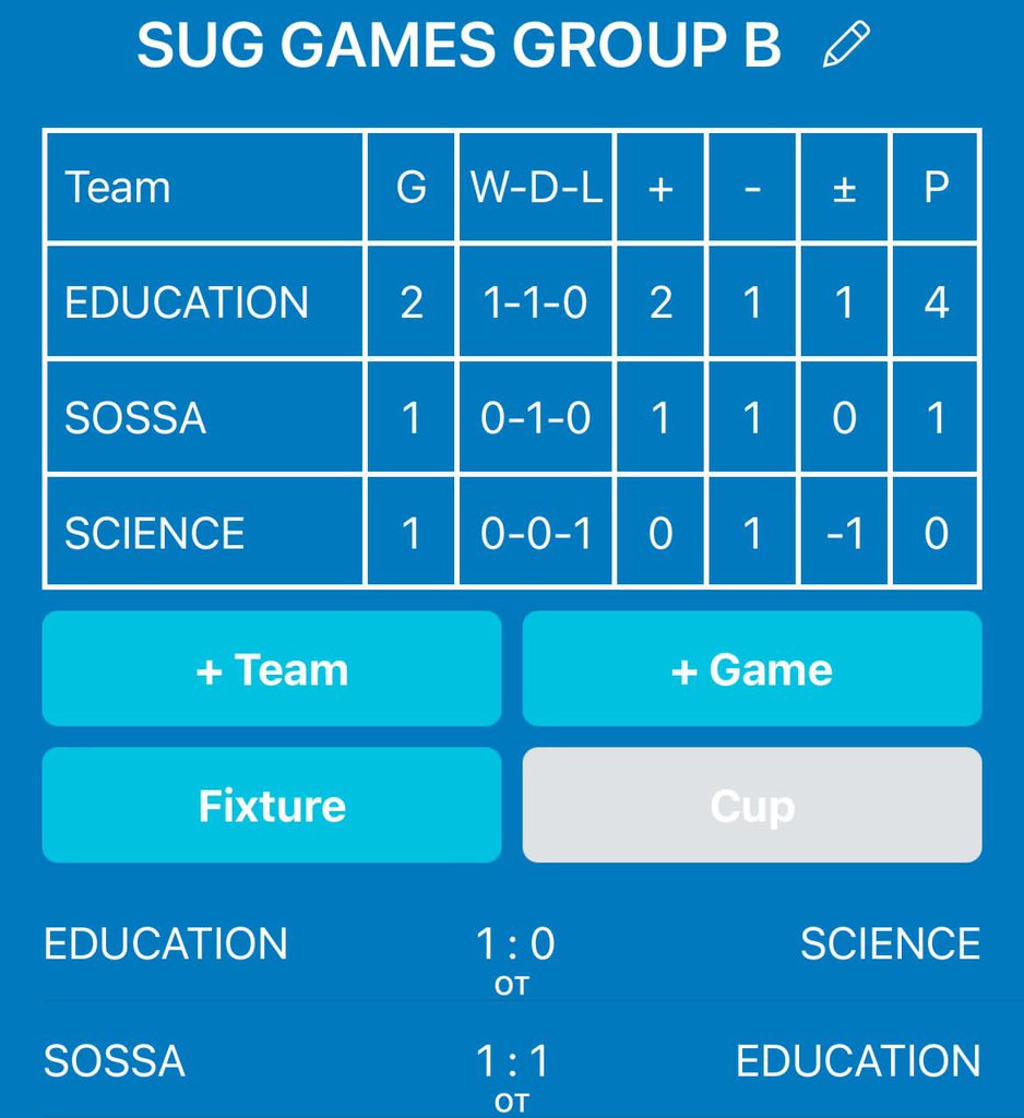 ooucampusmirror's tweet photo. Faculty of Education played an entertaining 1-1 draw with Faculty of Social Science which saw them secure qualification from their group. 

Take a look at current standings from Group B and C in other slides. #SUGames https://t.co/oEmGU1OOLA