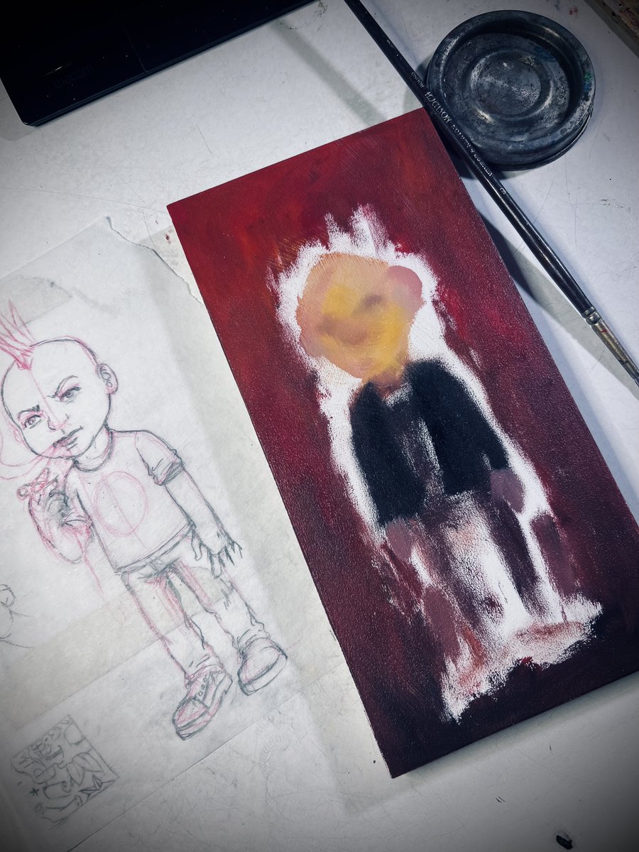 Working on a couple of Punks for Punk Rock &amp; Paintbrushes art &amp; photography exhibition at The Punk Rock Museum in Las Vegas.  What band would you like to see on the T-shirt? Pennywise, Bade Religion, Circle Jerks....?  Let me know what you think in the comments.

📷