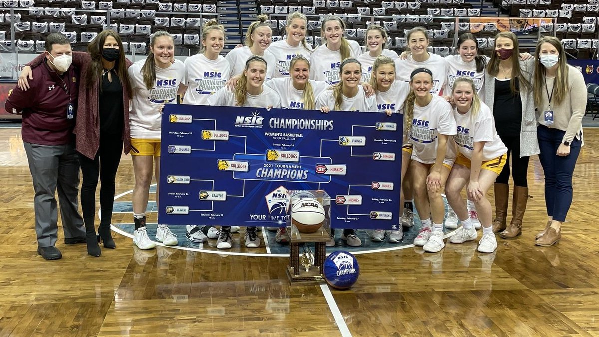 The NSIC celebrates its 2⃣5⃣th Men's & Women's Basketball Tournaments in 2024! As the #NSICTourney approaches we will highlight past championship teams. 2021 Champions: #NSICMBB - @WolvesAthletics #NSICWBB - @UMDBulldogs #YourTimeToShine NorthernSun.org/NSICTourney