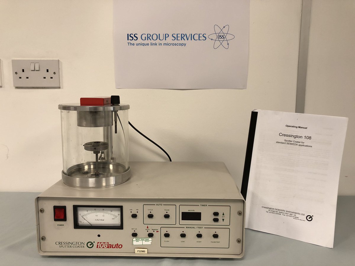 ISS_ServicesLtd's tweet image. Need any sample prep equipment? Refurbished  Cressington 108 sputter coater for sale. Inbox if interested 😊 
#ElectronMicroscopy  #labhelp #Sem #Tem