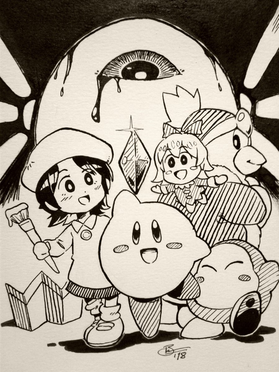 @KirbyInformer Haven't drawn any Kirby stuff in a while, but hope you like these older pieces! 💖 