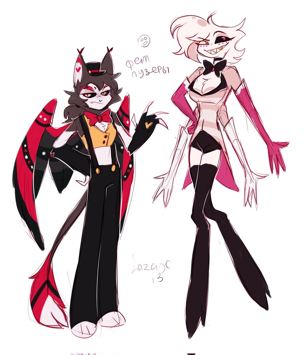 lazcyc_13's tweet photo. I draw this between study assignments, it's exhausting...
fem losers🤭 

#HazbinHotel #Husk #AngelDust #huskerdust https://t.co/oQAiR5Uwf5