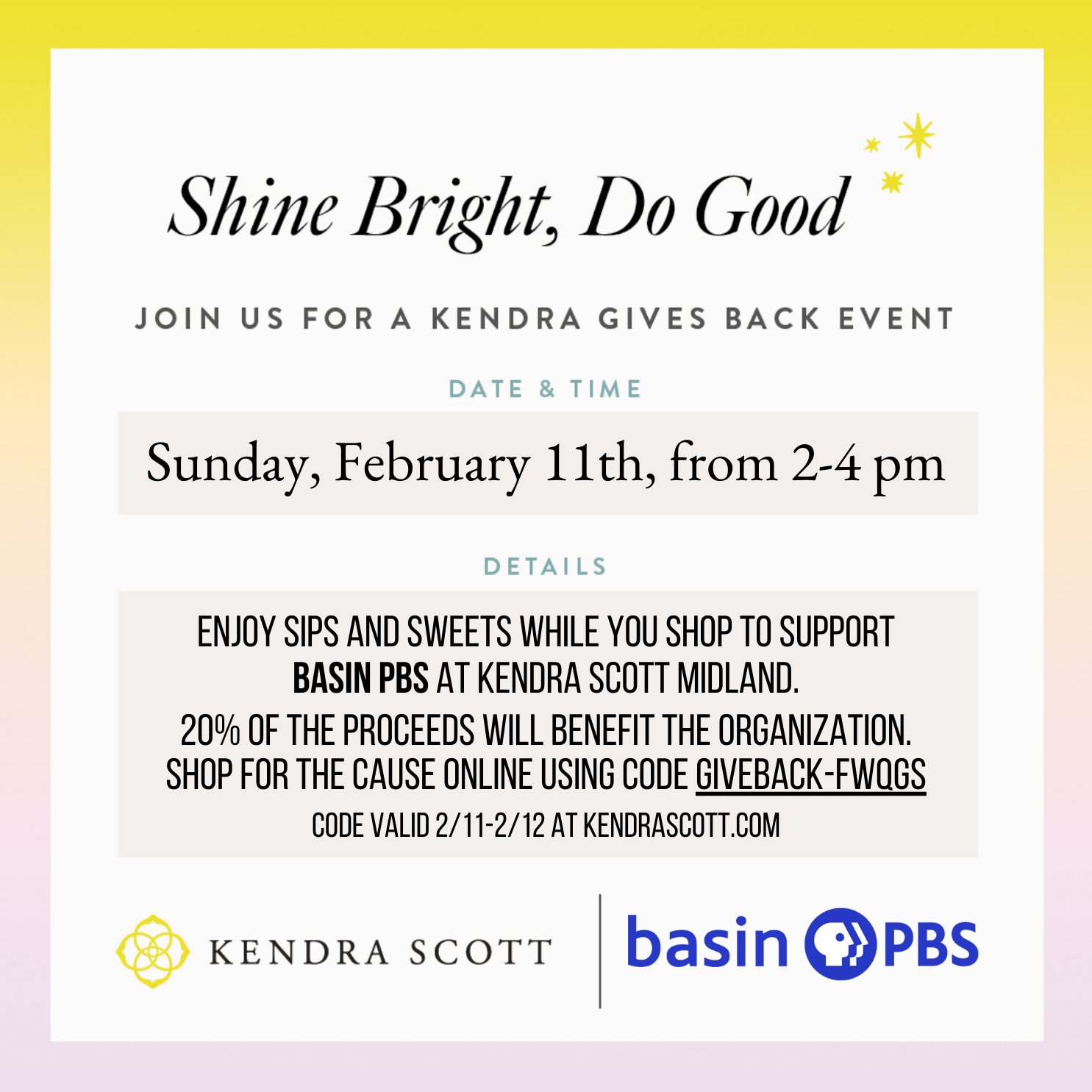 Kendra scott sips shop and sweets
