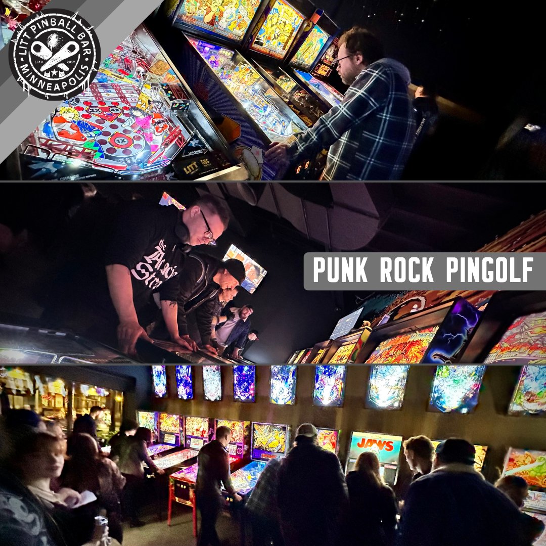 Alright - we should have done this sooner. Based on the turnout last night, Punk Rock Pingolf is definitely on the calendar from now on. First Wednesday of the month. Send it.

#pinball #littpinballbar #LITT #littpinball #punkrock #uptown