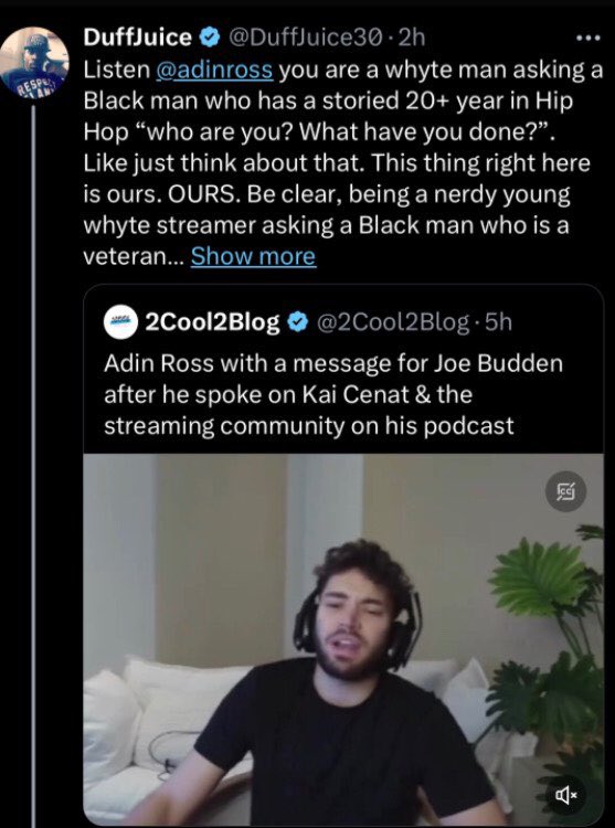 DramaAlert's tweet photo. Adin Ross cooks an old head Joe Budden fan. 😂‼️ https://t.co/OKAEtdNZZh