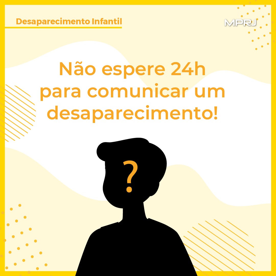 MP_RJ's tweet photo. Se notou o desaparecimento de alguém, comunique o mais rápido possível! Registre um Boletim de Ocorrência em uma delegacia de Polícia e entre em contato com  a unidade do Conselho Tutelar mais perto de você. 
#Desaparecimento #PLID #SINALID https://t.co/w2D6ybyzsa
