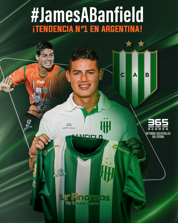 #JamesABanfield 

Los hinchas de Banfield lo quieren hacer realidad y desde este lugar apoyamos que James Rodríguez vuelva a donde todo comenzó para reencontrarse con su fútbol.

Como olvidar ese campeón con el ataque formado con James, Santiago Silva, Papelito Fernández y Erviti