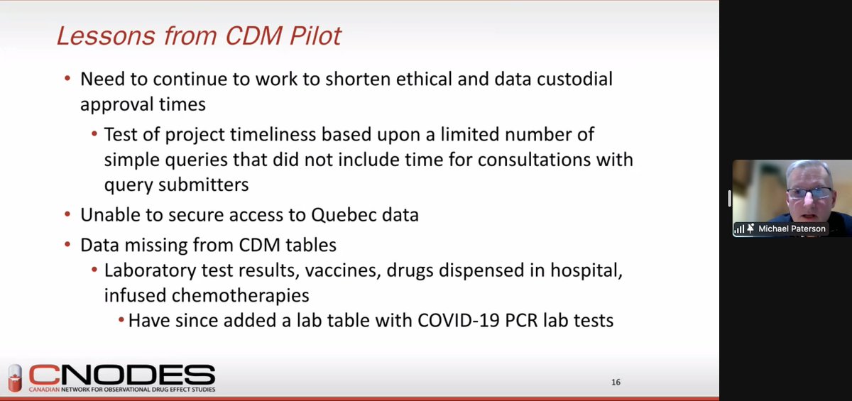 hdrn_rrds's tweet photo. Lessons from the common data model pilot:
☑️ timelines need to be shortened
☑️ unable to access Quebec data
☑️ Some data are missing from CDM tables
... and so the work continues - Michael Paterson @ICESOntario at today's #FederatedAnalysis webinar https://t.co/QIbb8VRILY https://t.co/vLZ3spYr9X