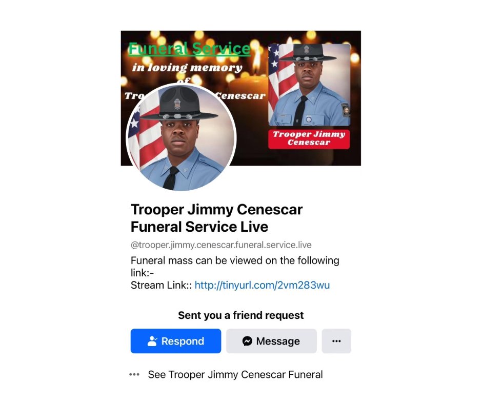 ga_dps's tweet photo. This page is not affiliated with the Georgia Department of Public Safety or, to the best of our knowledge, associated with Trooper Cenescar's family. Additionally, it has come to our attention that this page has been soliciting donations. https://t.co/tM4nqAkT1M