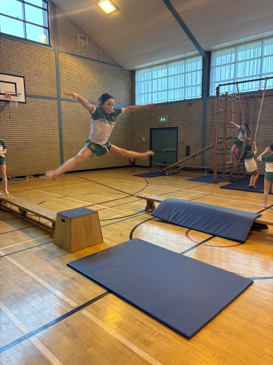 SMHSPE's tweet photo. Our year 8s enjoying some exploration on equipment in gymnastics https://t.co/Pic2AEd2Sn