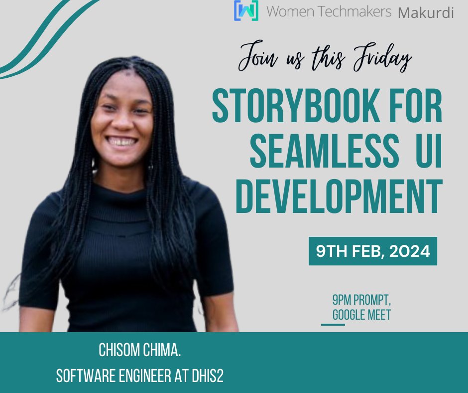 WTMMakurdi's tweet image. It's that time of the week again...
Join us and explore the power seamless ui development 🎉🎉

See you there🎉💯.
@GDGMakurdi @WomenTechmakers @Pricyhits15 #weeklylearning