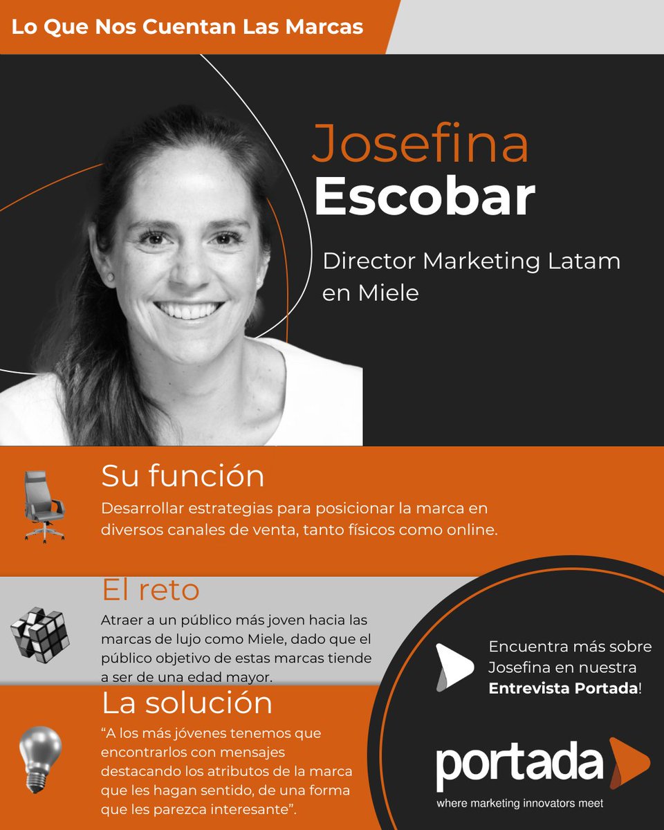 Portada charló con Josefina Escobar de Miele sobre los retos que enfrenta el marketing de marcas de lujo y el esfuerzo de ventas D2C.

Aquí la entrevista: bit.ly/3weeghC

#marketing #luxury #d2c #d2cmarketing