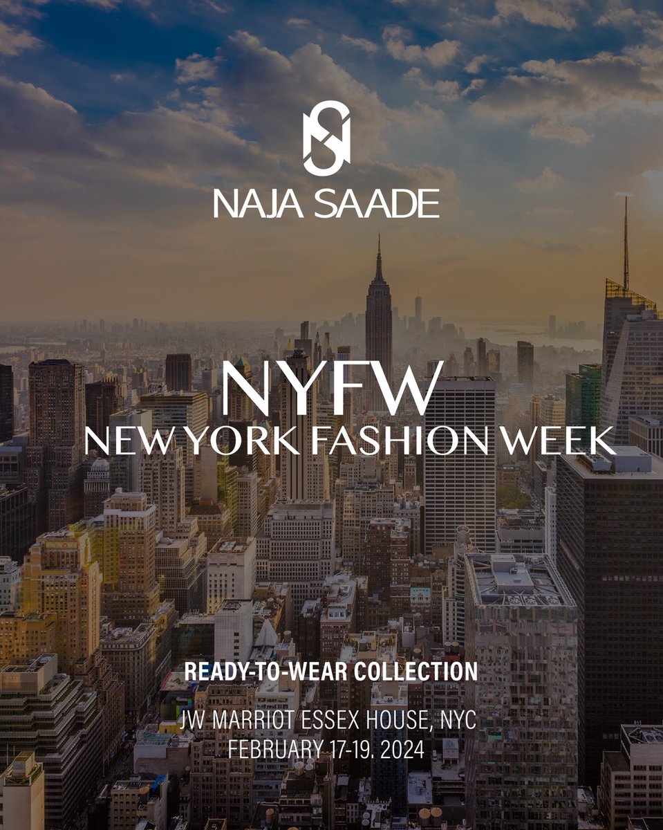 najasaade's tweet photo. From the city of lights, glamour, and fashion; “The City That Never Sleeps”, Naja Saade will be participating in the New York Fashion Week to present his latest Ready-To-Wear collection.

See you in New York.

#najasaade #nyfw #rtw24 https://t.co/oKF7t8qqTF