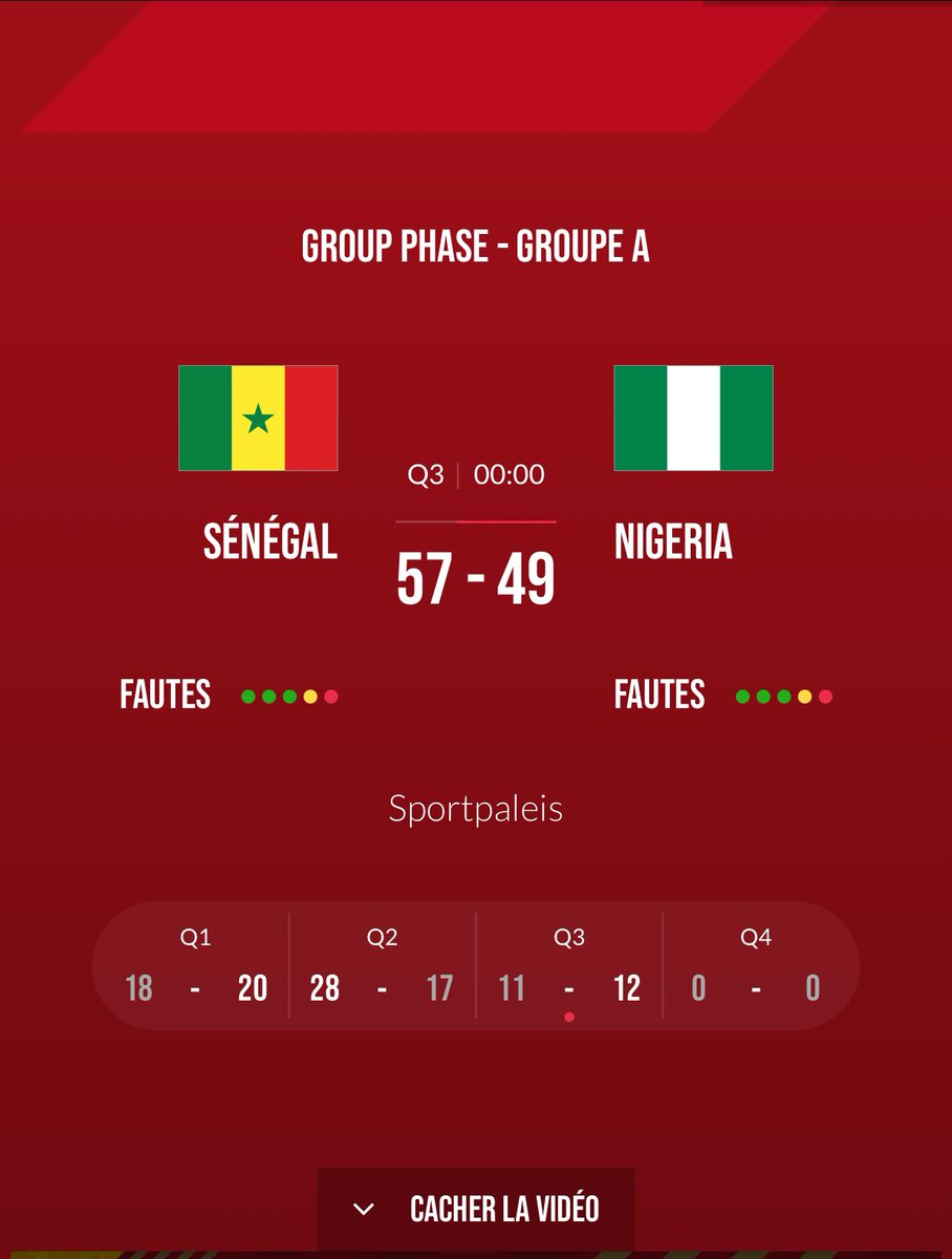 TOURNOI QUALIFICATIF AUX JEUX OLYMPIQUES ANVERS 2024 3️⃣ QT SÉNÉGAL 🇸🇳 5️⃣7️⃣- 4️⃣9️⃣ 🇳🇬 NIGERIA #FIBAOQT #SENEGAL #BASKETBALL