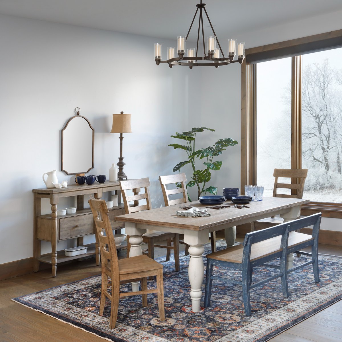 Gather 'round in style with the NEW Willow Way collection! 🍽️ From casual meals to special occasions, it's the perfect centerpiece: bit.ly/3UR38l5. #dreamdining #buymoresavemore