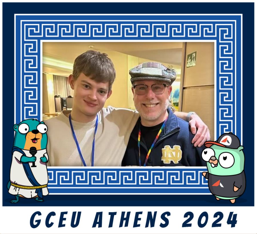 ardanlabs's tweet photo. The youngest &amp; oldest attendee at @gopherconeu Athens!🤩

@goinggodotnet thanks to your help, new generations are starting to emerge😎

We are happy to see them joining the #Go community!

The love for Go is continuously spreading.🫶 #golang https://t.co/YT2w52J5h0