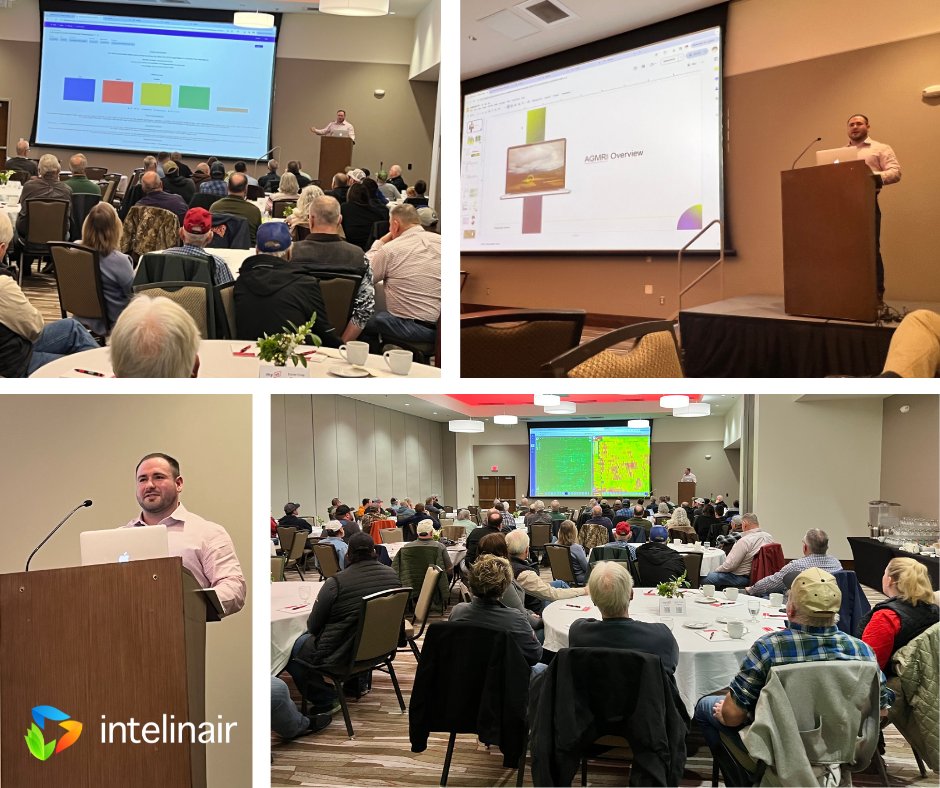 Intelinair's tweet photo. We love meeting with growers to discuss ag tech. Make AGMRI a part of your season plans for insights all season long. 

#AGMRI #AgTech https://t.co/YGRkBzyjrZ