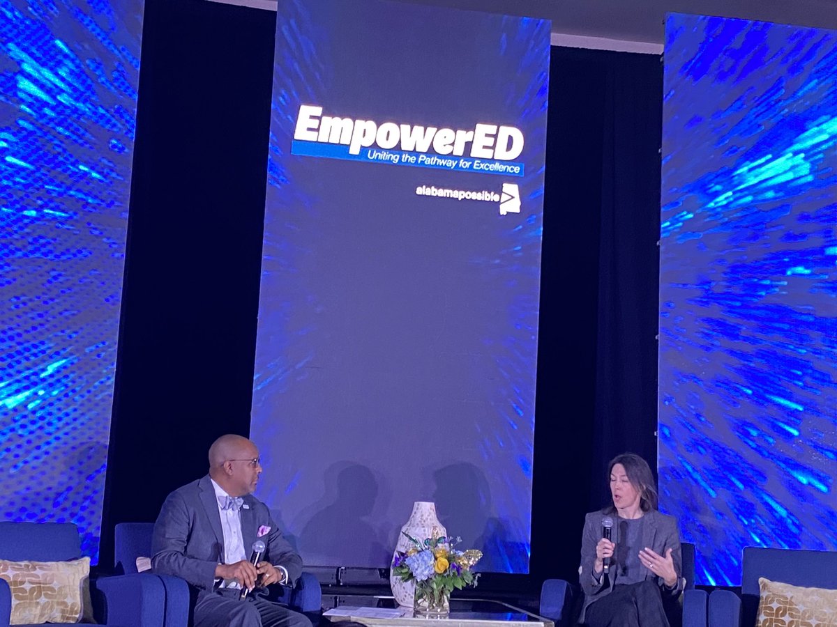 ChandraCScott's tweet photo. The panel Empowering Student Voices with @DrElston and @elyseashburn is bringing reflection on how messaging impacts students’ postsecondary experiences. #EmpowerED https://t.co/EA7FLloRA4