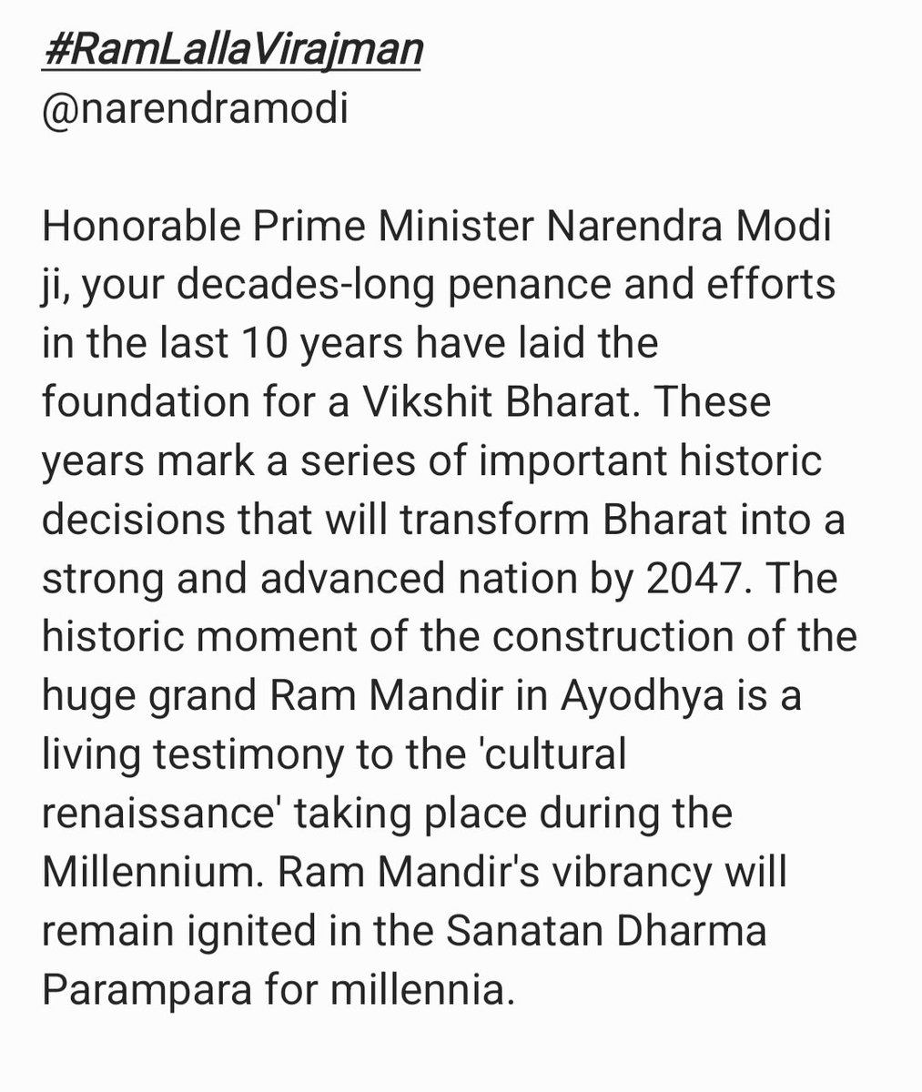 ankitkumar77e's tweet image. #ViksitBharatSankalpYatra
#RamMandirAyodhya

#AbkiBaar400Paar
#ModiVision2024 
#TabhiTohSabModiKoChunteHain