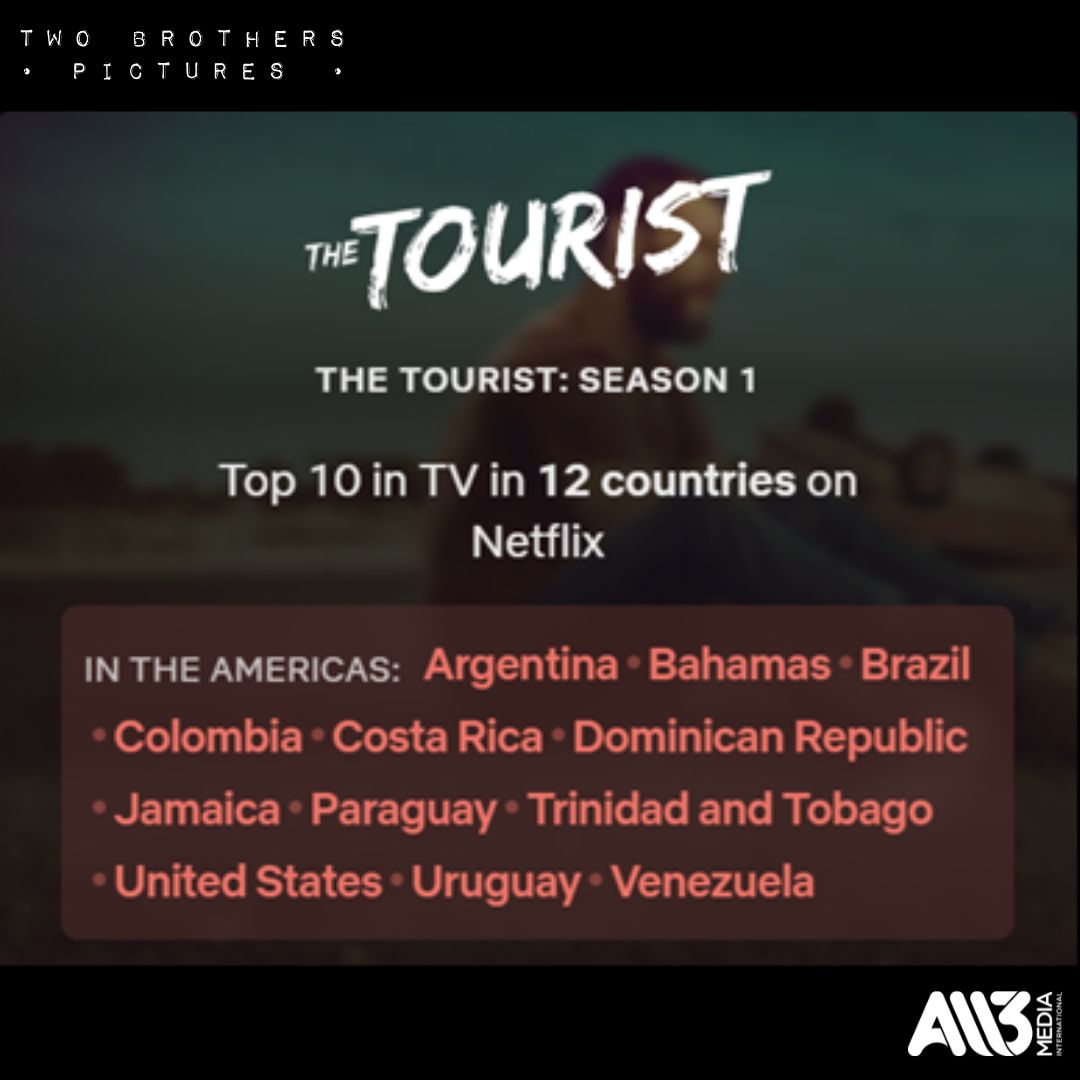 International audiences are loving Two Brothers Pictures' thrilling, The Tourist! Series 1 has launched on Netflix and currently sits at number two in Netflix’s Top 10 TV shows in the U.S today. Source: Netflix