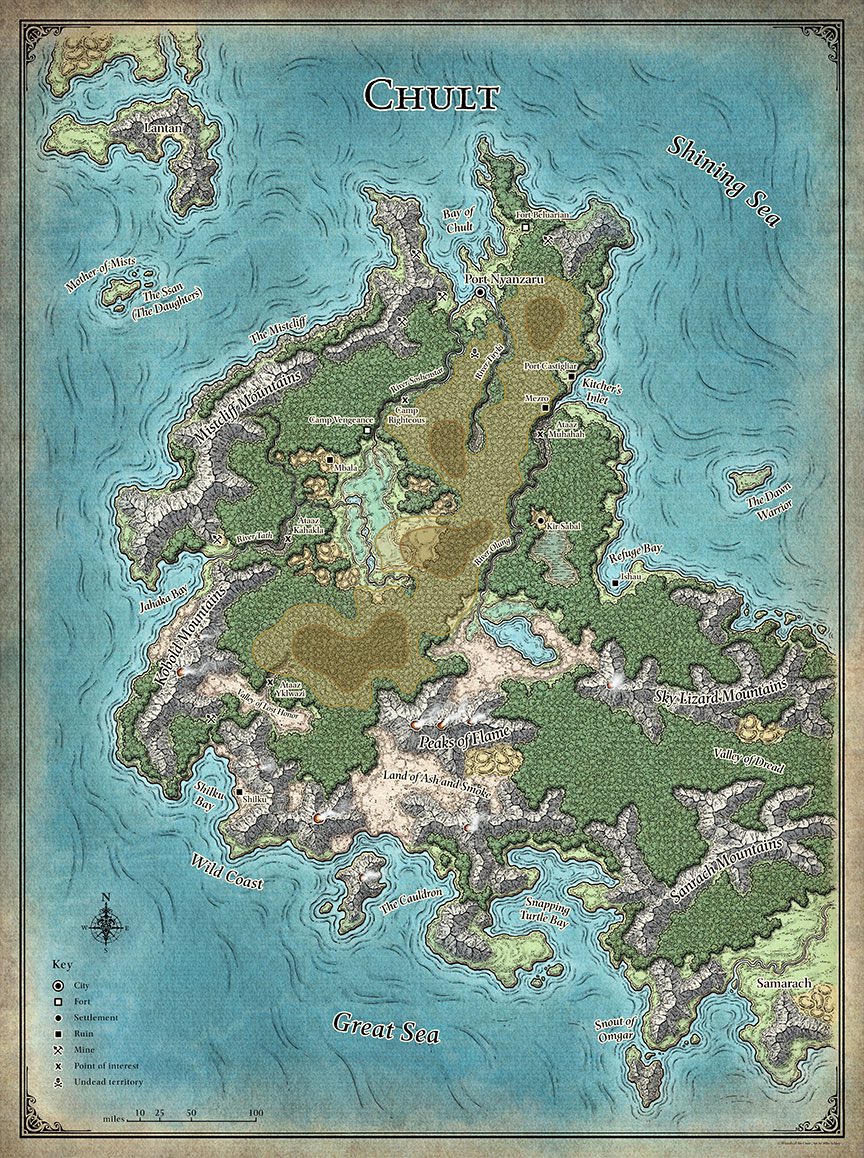 Come to #Chult, they said. It’s a tropical wonderland, they said. Well, today’s Side Trek from #TheEpicAtlas may have awesome #DnD maps for running Tomb of Annihilation or a homebrew campaign in The Forgotten Realms, but I’d like to have a “talk” with my travel agent! #ttrpg