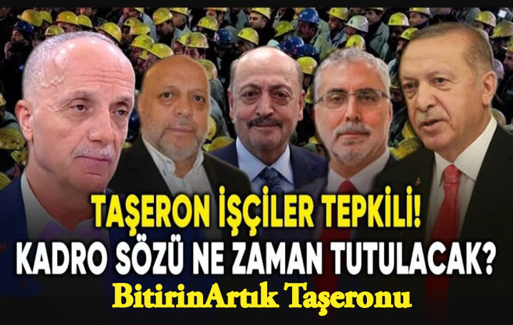 Taşeron sorununun tek çözümü ayrımsız ve şartsız kadrodur.
#HaktırTaşeronaKadro
Verdiğiniz sözü tutun
<a href="/RTErdogan/">Recep Tayyip Erdoğan</a> 
<a href="/_cevdetyilmaz/">Cevdet Yılmaz</a> 
<a href="/isikhanvedat/">Prof. Dr. Vedat Işıkhan</a>