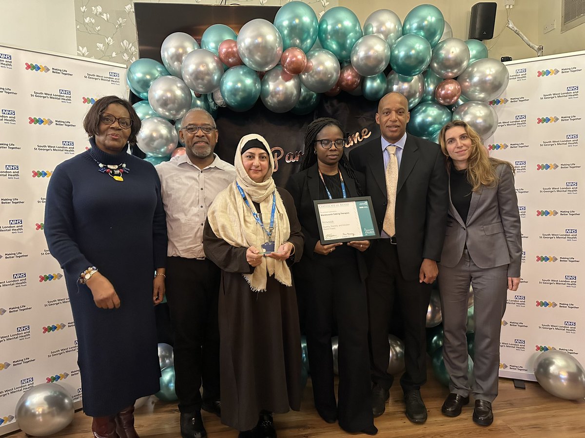 🎉 Congratulations to Wandsworth Talking Therapies @talkwandsworth for winning our Equality and Diversity Team Award!

The team were nominated for their commitment and focus on building a culture of inclusion and anti-racism.

#QualityAwards