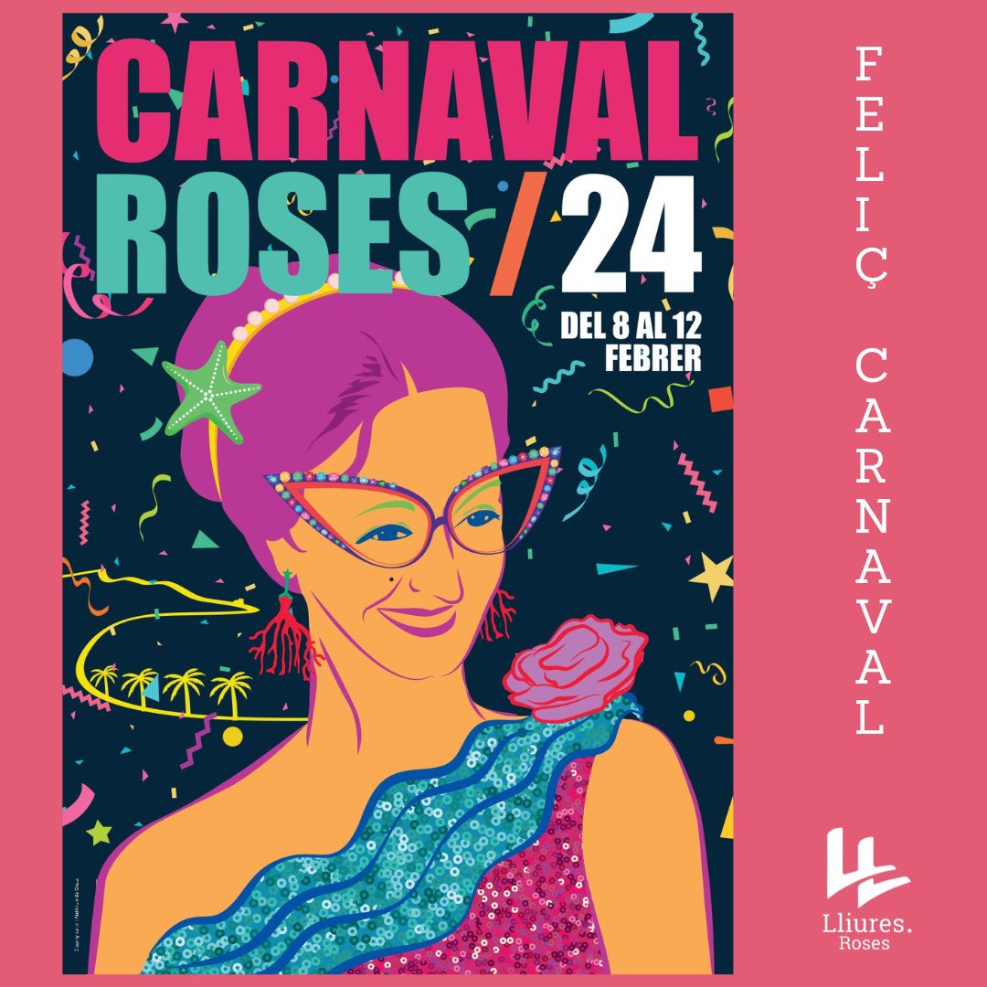 LliuresRoses's tweet photo. Avui comença el gran Carnaval de Roses🎭

Gaudiu moltíssim d’aquesta gran festa nostra que és el carnaval!

Roses, Roses... és el carnaval!🎶

#aroses #lliuresroses #rosesetstu #centratsenroses #CarnavalDeRoses https://t.co/iafE8OW7h1