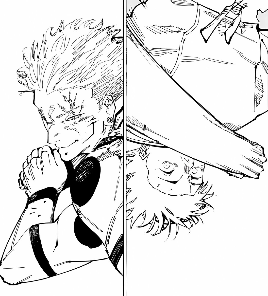 PatoLuizado's tweet photo. Cleaned some panels of #JJK250 🦆
Yuta + Yuji & Yuta x Sukuna
🚨 Whoever colors it, tag me!
#JujutsuKaisen #呪術廻戦 #mangacoloring #JJKSpoiler https://t.co/bwTnl4wGCs