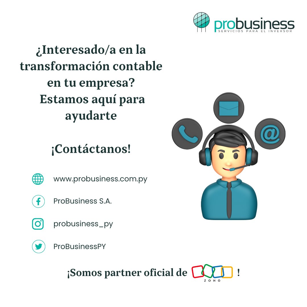 ProBusinessPY's tweet photo. Transforma tu contabilidad con Zoho Books. Simplifica procesos, automatiza tareas y toma decisiones más inteligentes.  🚀💼 https://t.co/X4gp88eqo9