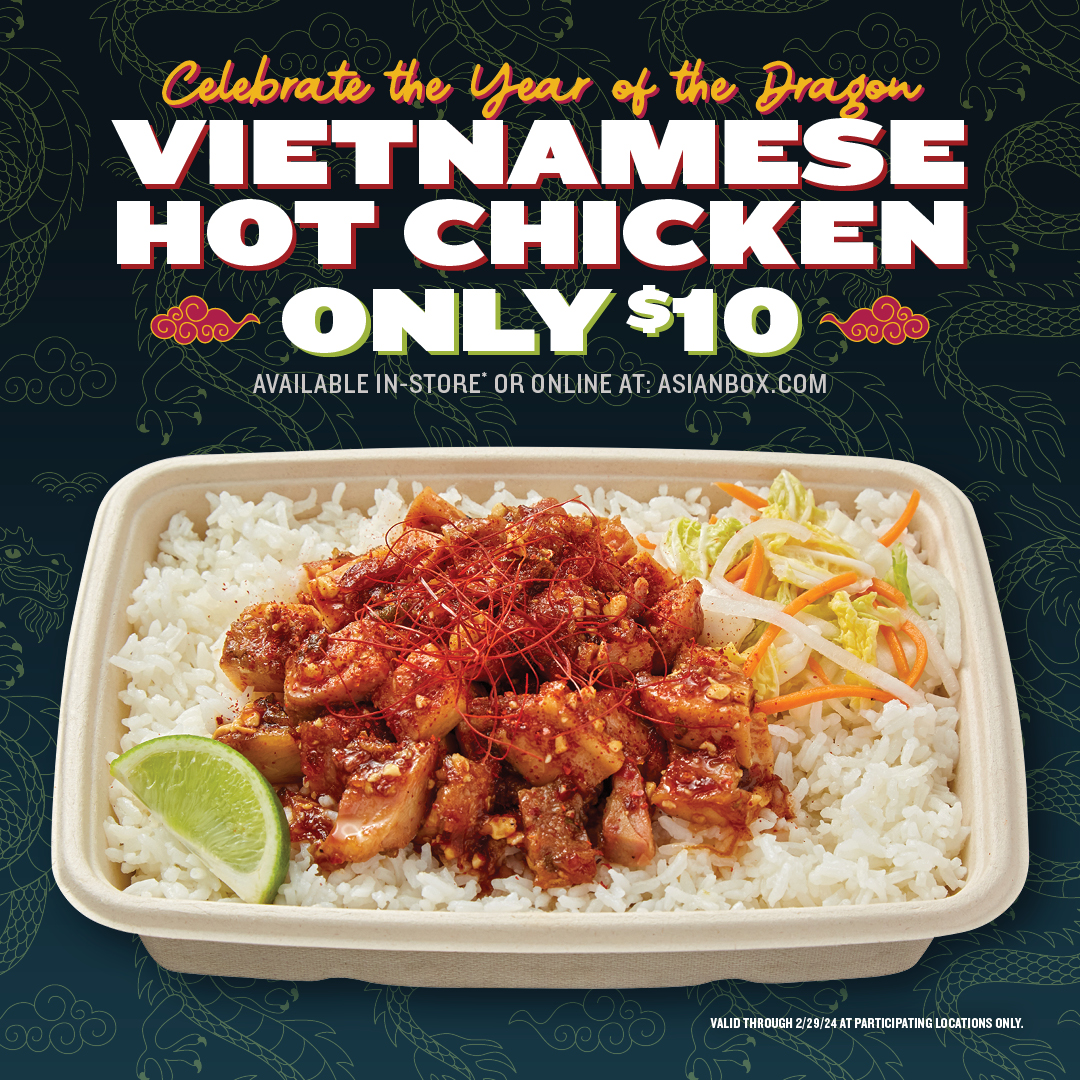 🐲 Celebrate The Year of the Dragon with our Vietnamese Hot Chicken Box 🐲
Just $10 for the month of February!!