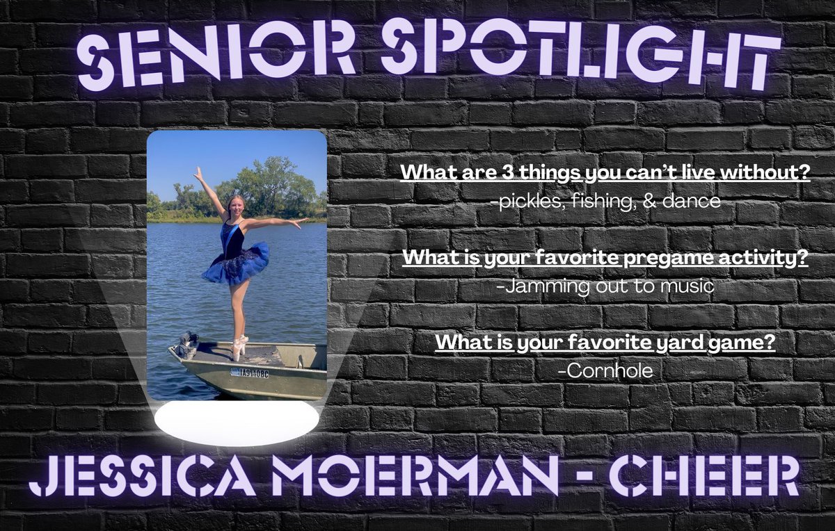 Meet senior cheerleader, Jessica Moerman!
#GoDutch #mocfvathletics