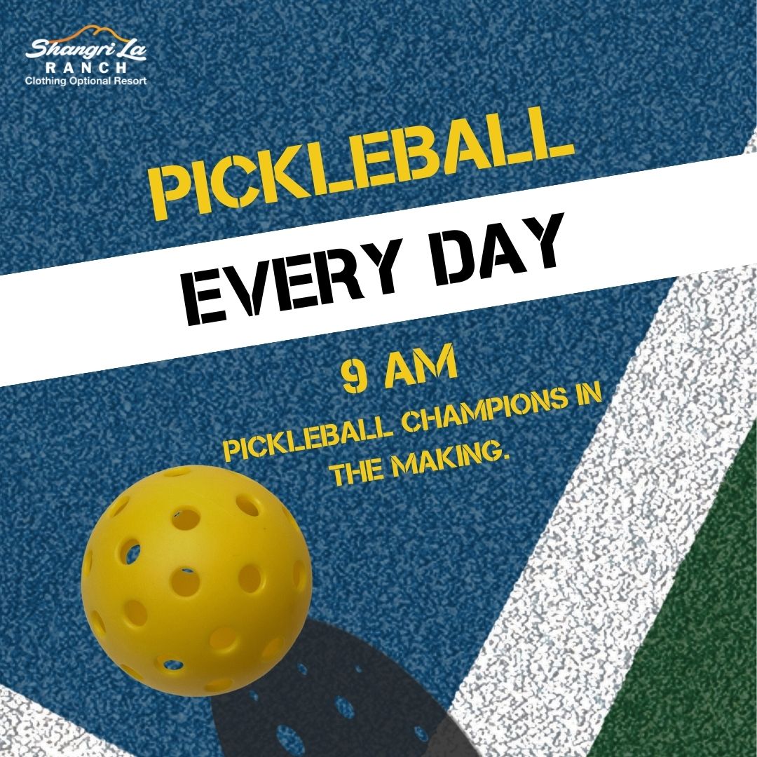 SLRNude's tweet photo. 🎾🌟 Morning routine: Pickleball! 🌅 Get your daily dose of fun and fitness at #ShangriLaRanch every day from 8 AM! 🏸 Let's play! Details: https://t.co/jDtUoMBwUV #ActiveMornings https://t.co/8FcnjQsaWR