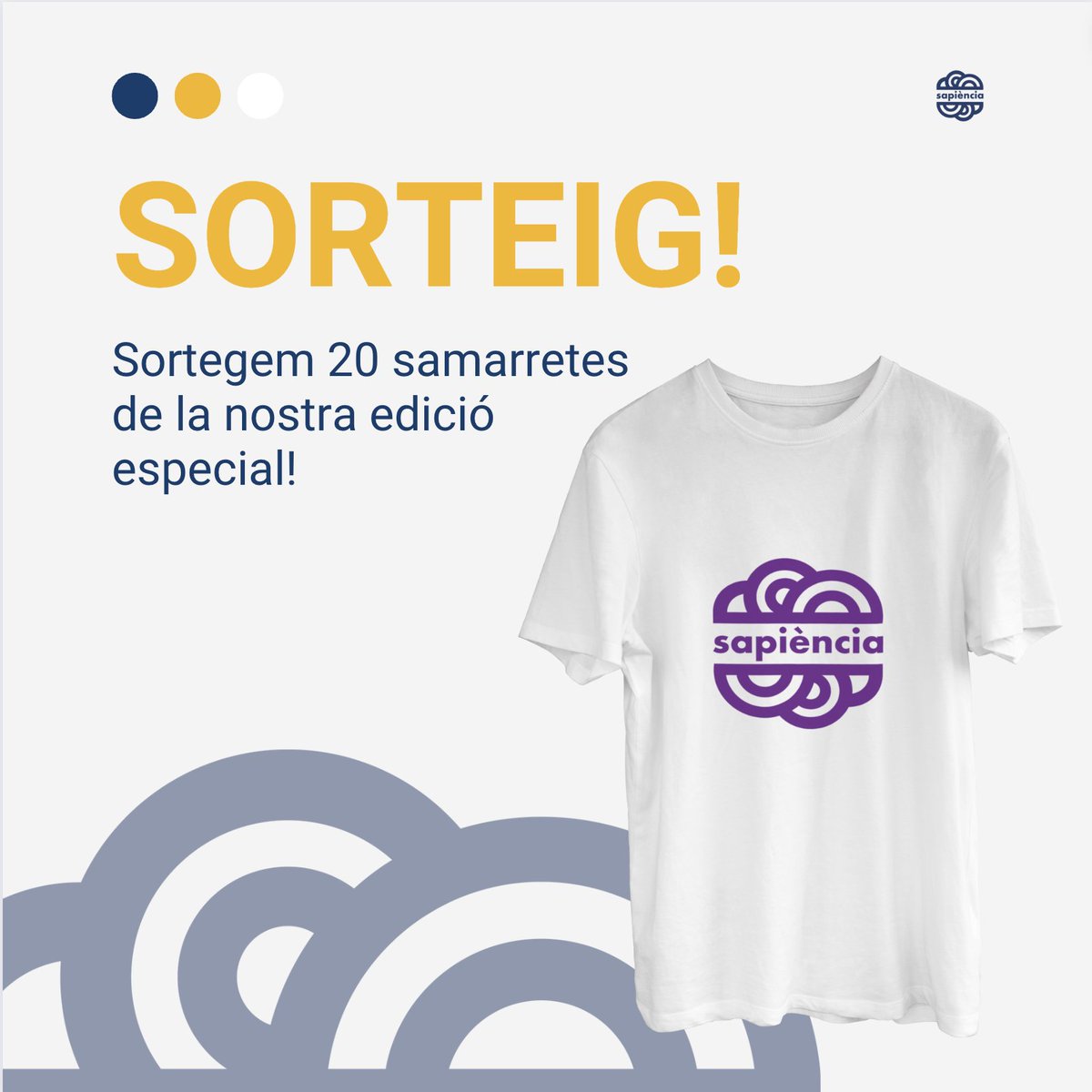 sapienciapremis's tweet photo. 📢SORTEIG SAPIÈNCIA. Dia Internacional de la Dona i la Xiqueta en la Ciència 2024.👩🏻‍🦱👧🏻

Sortegem 20 samarretes 👕 edició especial.

Segueix-nos,  dóna-li like 💟 i comenta a quina dona científica 👩🏻‍🔬 admires i per què.
 
En les nostres xarxes socials fins a l'11/02 a les 12.00h☺️ https://t.co/fWDrubakqe