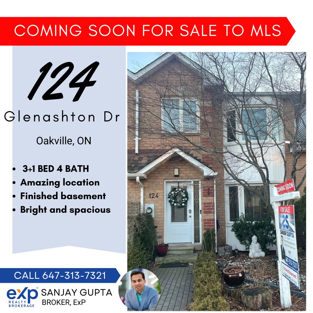 Exclusive Listing coming into the best school district of Oakville 🏫

124 Glenashton Dr, Oakville

Price: Make a call or DM 📞💬

Call Sanjay @ 647 313 7321 📱
Follow this page for more news and listings 📰🏠
