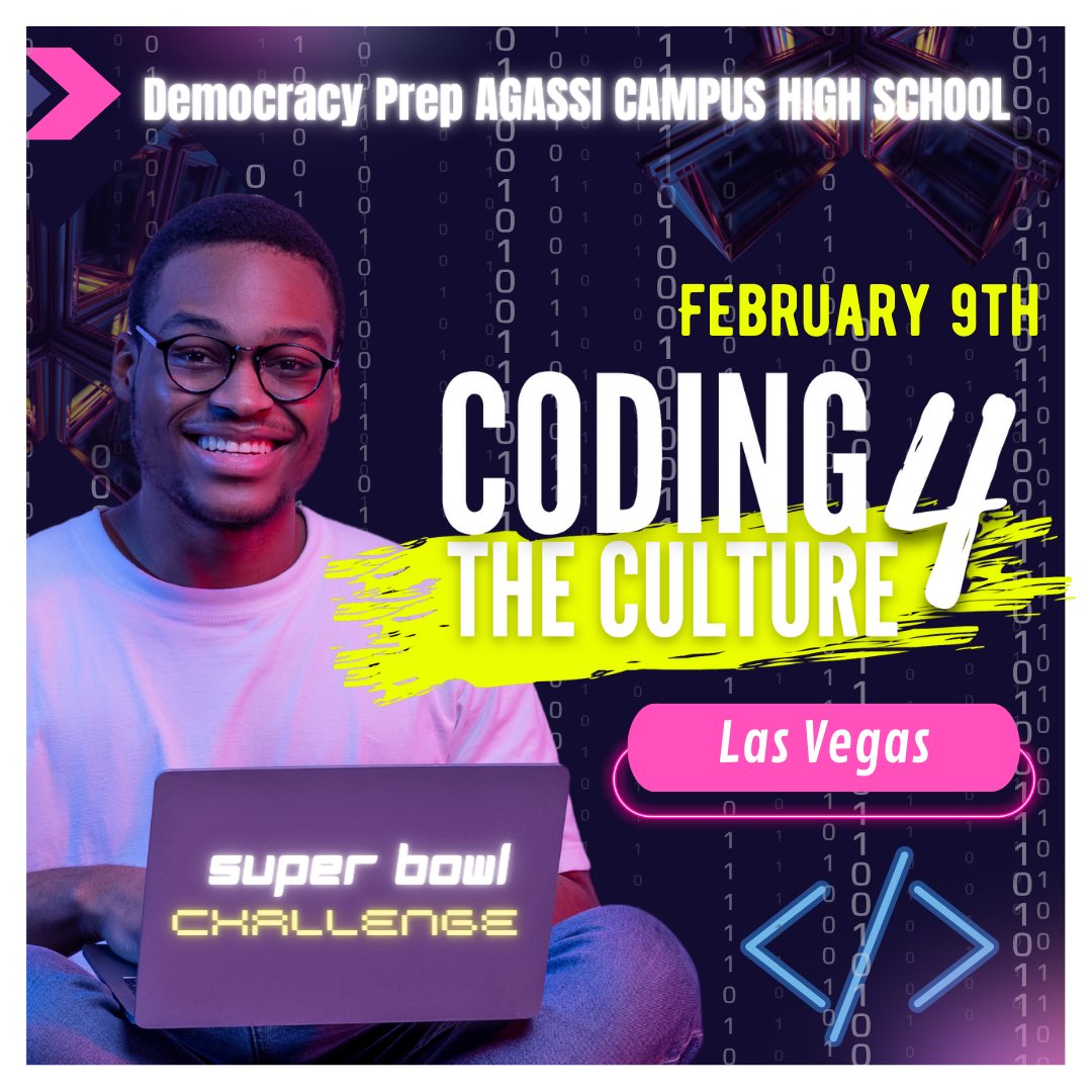 DrJEMcDonald's tweet photo. ✈️ Just Landed in Vegas! Coding for the Culture goes to the Super Bowl! I am honored to work with students around the country powered by a Super Bowl champ! 🔥🔥🔥

✅Year 1 2022- Houston, TX
✅Year 2 2023 - Phoenix, AZ w/ JReid Indeed
✅ Year 3 - It’s Vegas Baby w/ JReid Indeed https://t.co/coscYuk0y9