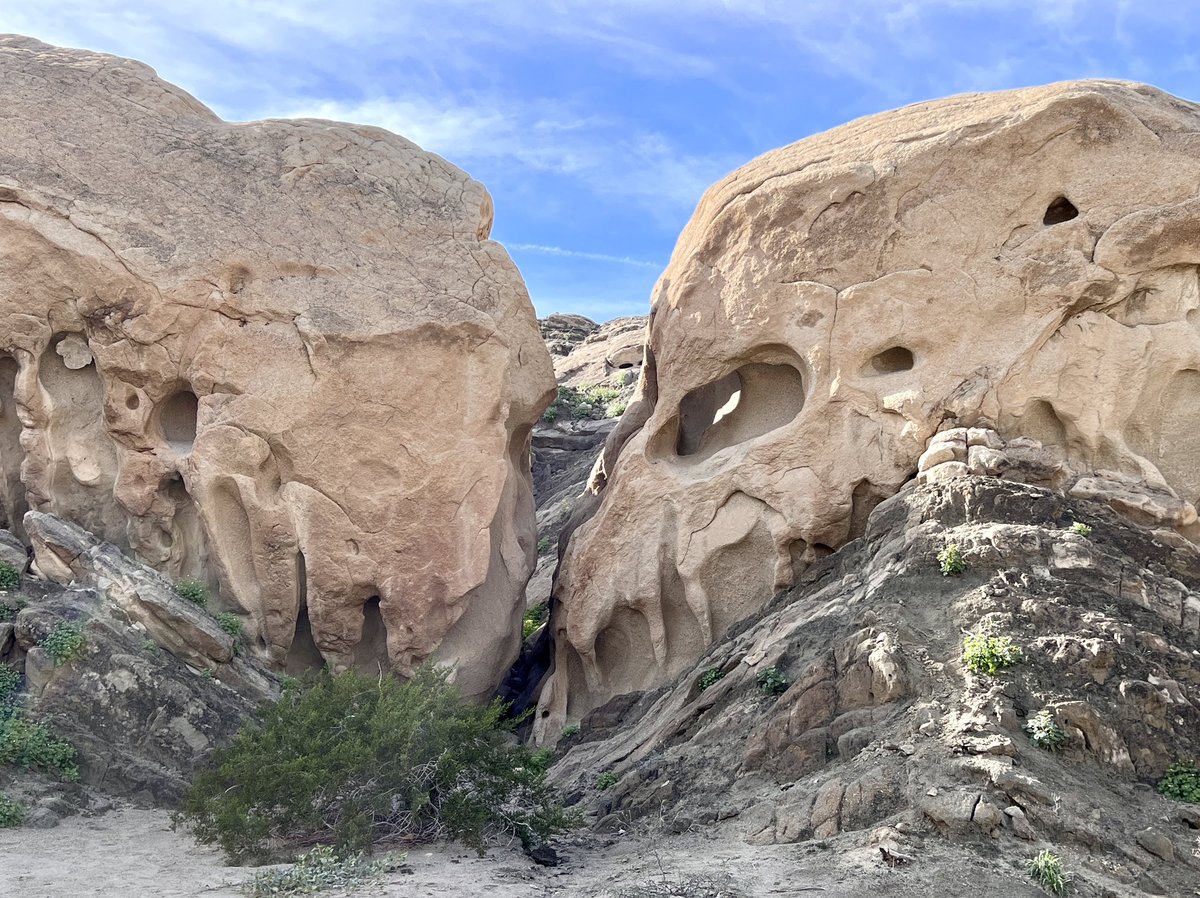 The thing about hiking in the Indio badlands in Southern CA is that wind & rain erosion create amazing ‘artworks’ @AnInsidersGuide