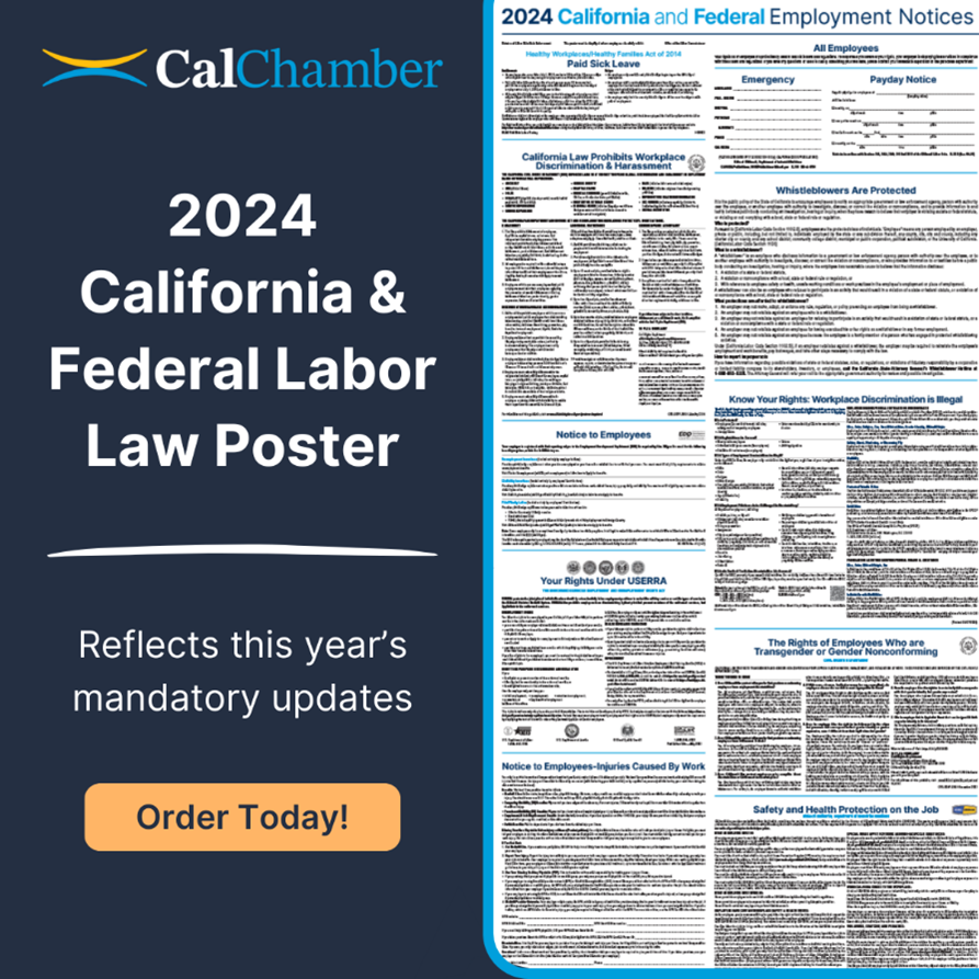 HRCalifornia's tweet image. Did you get your updated California and Federal poster for 2024? ⚖️

These mandatory posters have critical changes that reflect new employment laws. Ensure compliance and order your posters now!

bit.ly/47U7v1y

 #compliancematters #laborlaws #employmentlaw