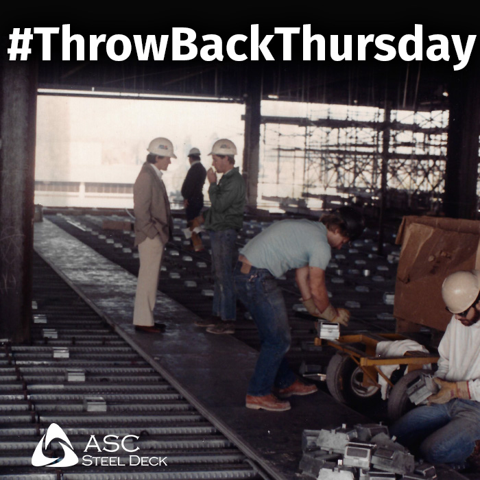 ASCSteelDeck's tweet photo. Happy #ThrowBackThursday! Here's a #ThrowBack to the early 90s. Many years later and we continue to offer premium steel roof &amp; floor deck products. Visit https://t.co/6VzTSrvoPj to see all of our products.
#TBT #SteelDeck #RoofDeck #FloorDeck #SteelDecking https://t.co/6cgEypCZ75