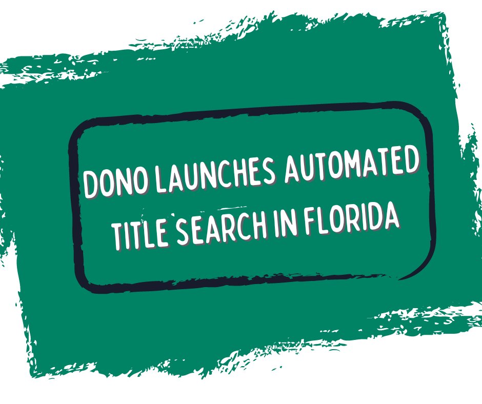 TheTitleReport's tweet image. Florida-based Dono has launched its automated title search platform in its home state with eyes on expansion later this year. Company Chief Operating Officer &amp;amp; co-founder Eyal Stern shared plans with The Title Report. bit.ly/3Sn27hC #titlesearch #datasources #datasource